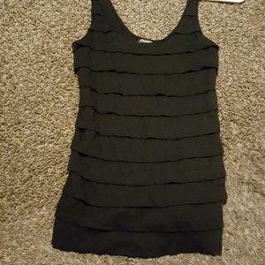 Black ruffled tank xs EXPRESS